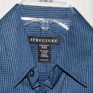 Structure Blue and Black Long Sleeve Shirt NWOT